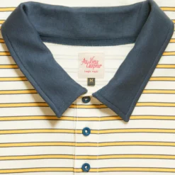 Au Vieux Campeur - Polo Roger à rayures - Bleu Jaune & Blanc