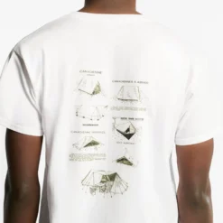 Au Vieux Campeur - T-shirt Manches Courtes Tentes - Blanc