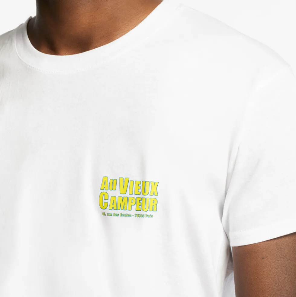 Au Vieux Campeur - T-shirt Manches Courtes Tentes - Blanc
