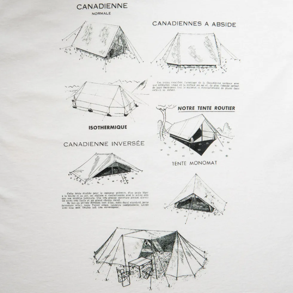 Au Vieux Campeur - T-shirt Manches Courtes Tentes - Blanc
