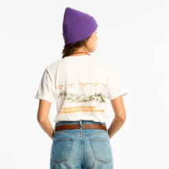 Au Vieux Campeur - T-shirt Manches Courtes Volcans - Blanc