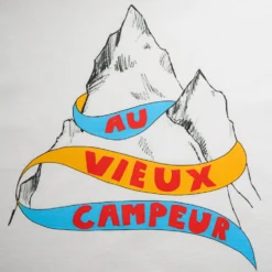 Au Vieux Campeur - T-shirt Montagne - Blanc
