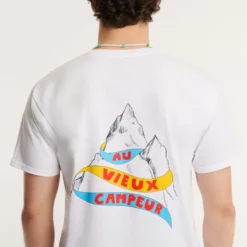 Au Vieux Campeur - T-shirt Montagne - Blanc