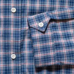 Au Vieux Campeur - Veste à carreaux Claude - Bleu & Blanc