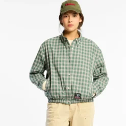Au Vieux Campeur - Veste à carreaux Claude - Vert & Blanc