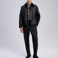 Barbour - Veste Os Transport Wax - Noir