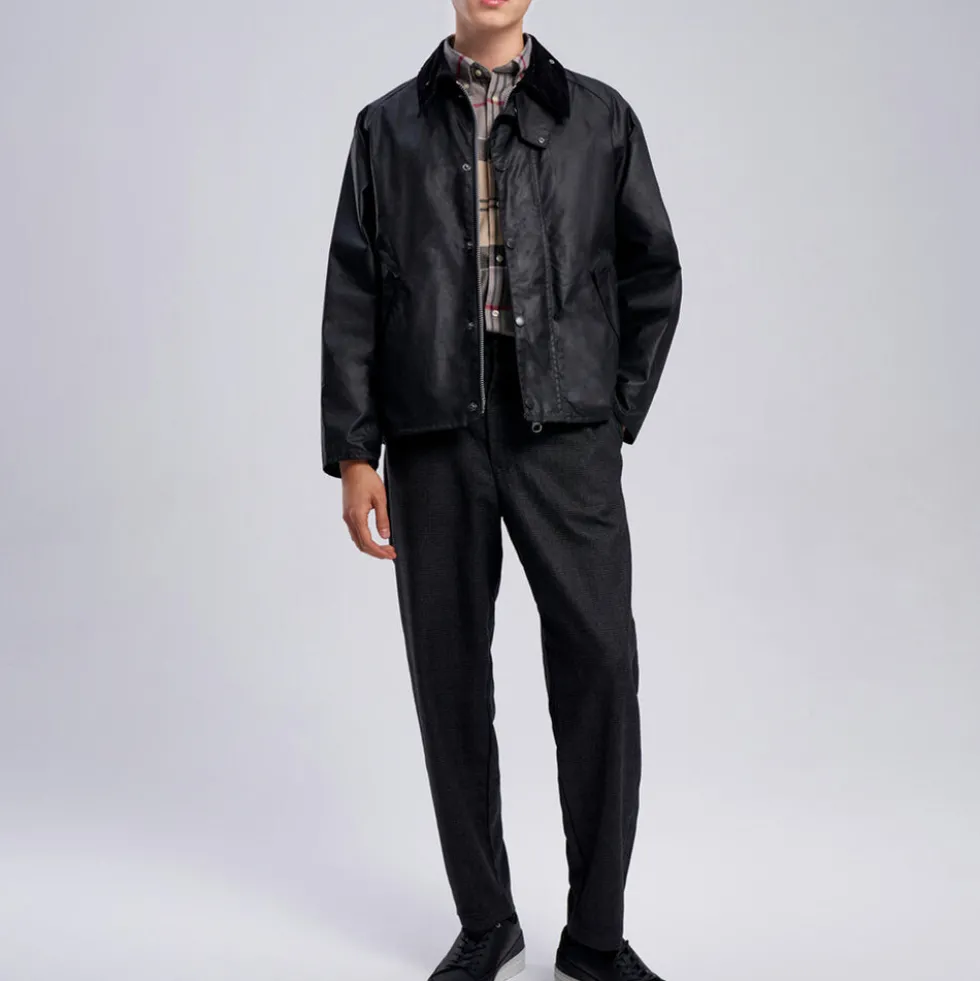 Barbour - Veste Os Transport Wax - Noir