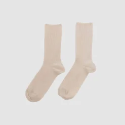 Baserange - Chaussettes Mi-Hautes Côtelées - Undyed