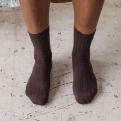 Baserange - Chaussettes Mi-Hautes Côtelées - Tactile