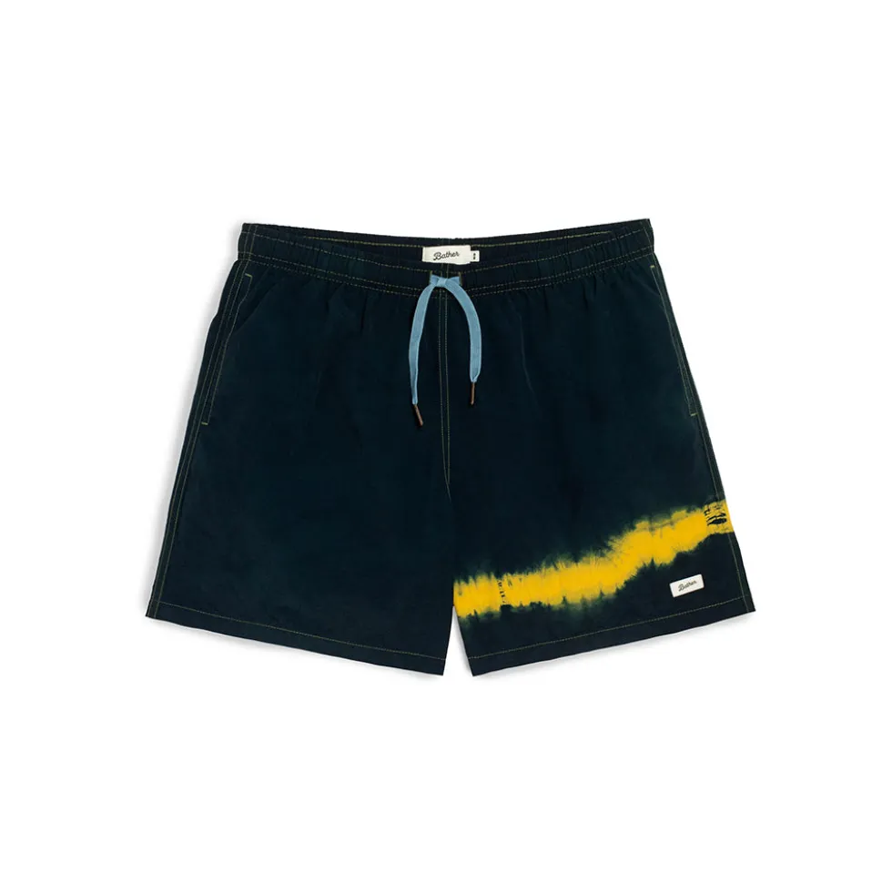 Bather - Maillot de bain Overdyed Trunk - Indigo & Kiwi
