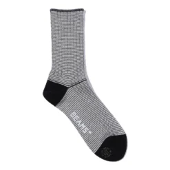 Beams Plus - Chaussettes Rib Pinstripe - Noir & Blanc