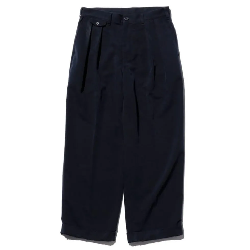 Beams Plus - Pantalon 2 Pleats PE Twill - Marine