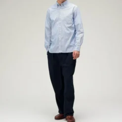 Beams Plus - Pantalon 2 Pleats PE Twill - Marine