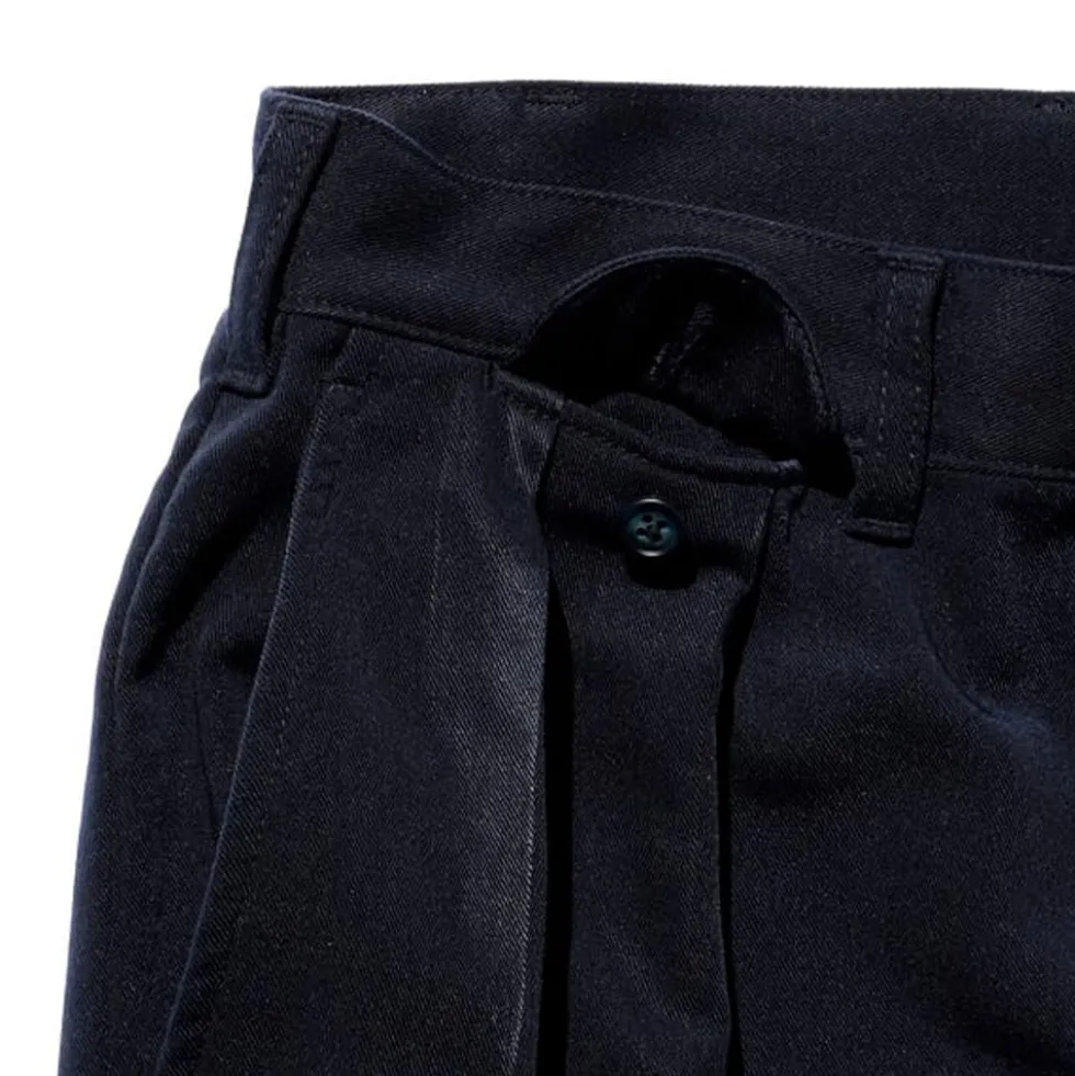 Beams Plus - Pantalon 2 Pleats PE Twill - Marine