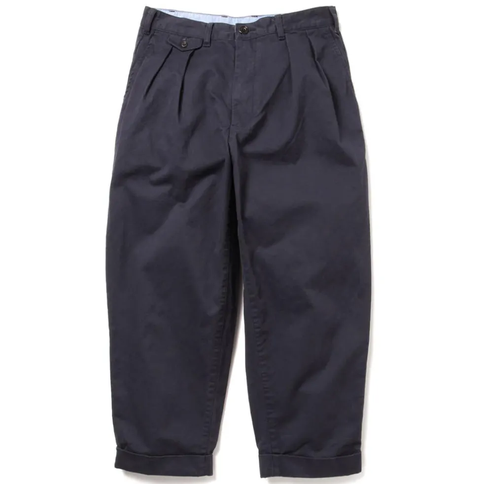 Beams Plus - Pantalon 2 Pleats Twill - Bleu