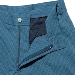 Beams Plus - Short Gaufré Gingham - Bleu