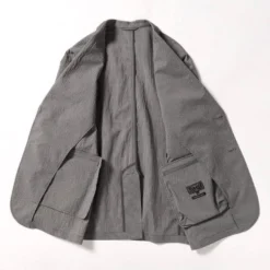 Beams Plus - Veste Costume 3B Gaufrée - Gris