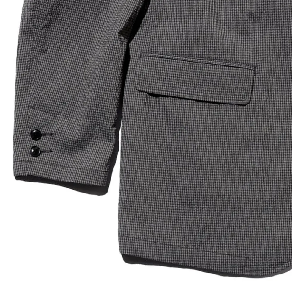 Beams Plus - Veste Costume 3B Gaufrée - Gris