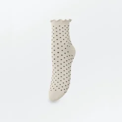 Becksöndergaard - Chaussettes à Pois - Blanc Birch
