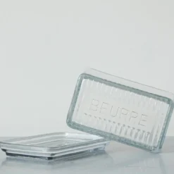 Beurrier en verre moulé