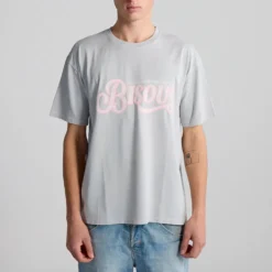 Bisous Skateboard - T-shirt Glamour - Gris Washed