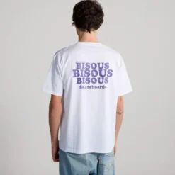 Bisous Skateboard - T-shirt Grease - Blanc