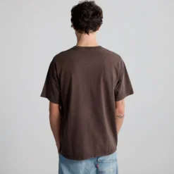 Bisous Skateboard - T-shirt Pochoir - Marron Washed