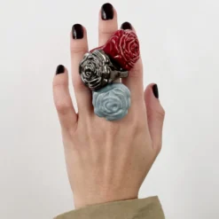 Blanca Olmos Studio - Bague La Rosa - Rouge