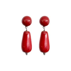 Blanca Olmos Studio - Boucles d'oreilles Rocio - Rouge