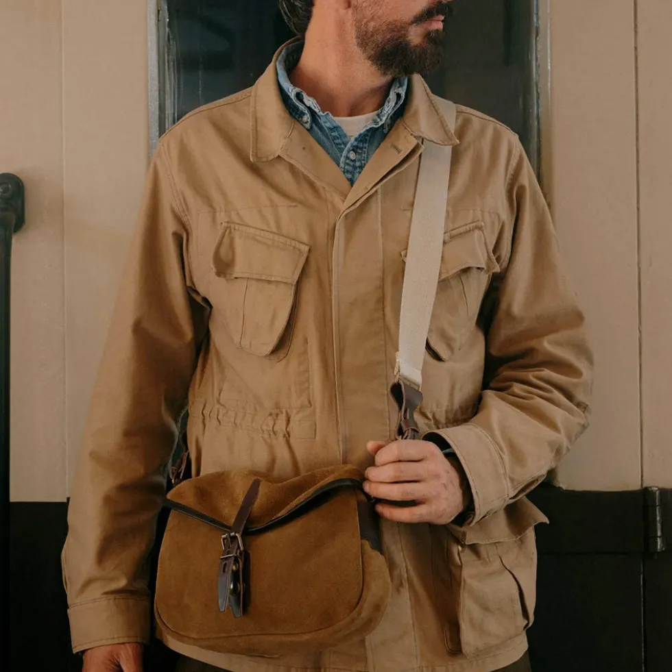 Bleu de Chauffe - Sac Musette du Pecheur XS - Marron Noisette
