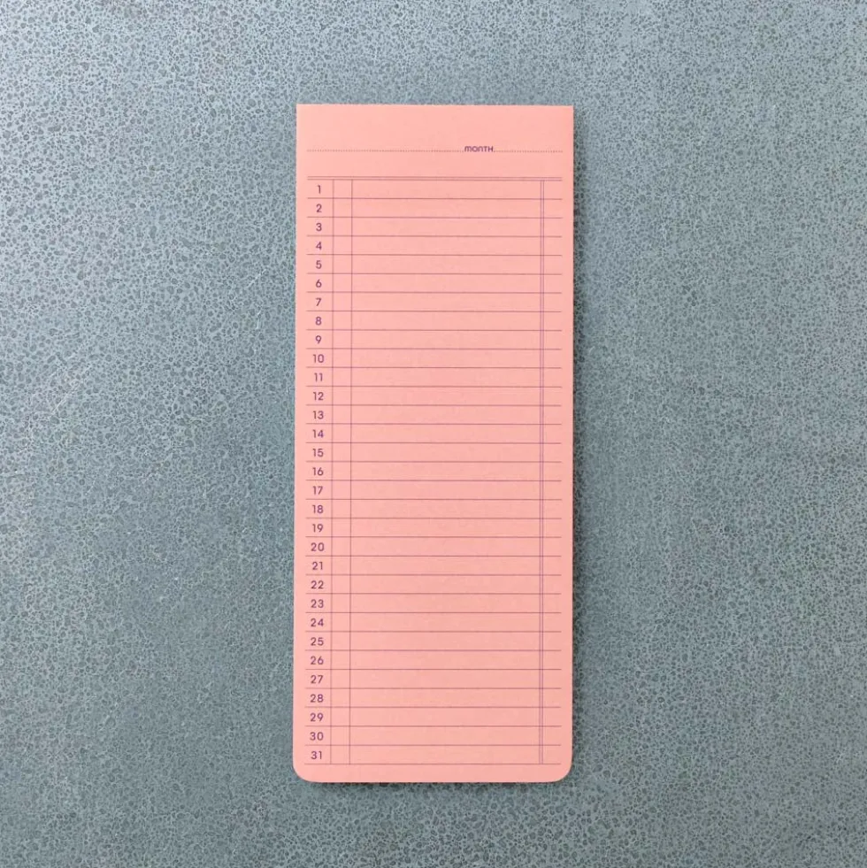 Bloc-note planner mensuel - Rose