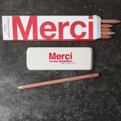 Boite 6 crayons papier HB Merci