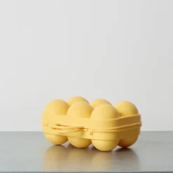 Boite porte 6 oeufs - Jaune