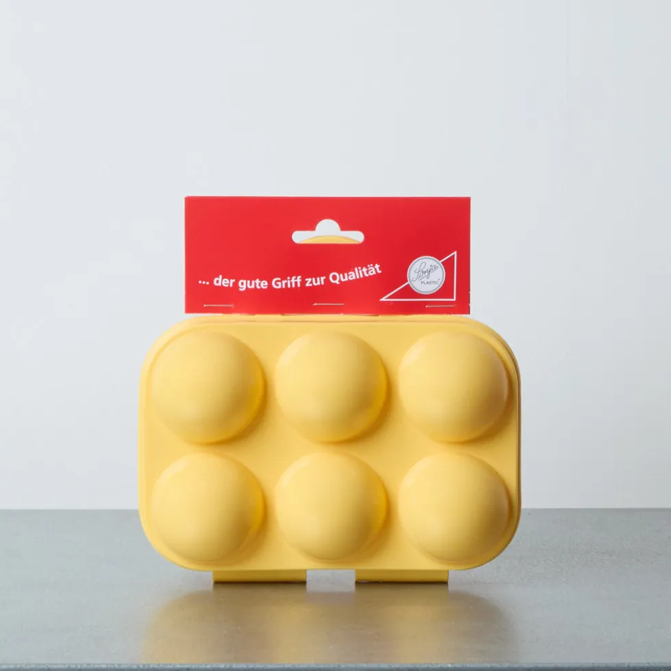 Boite porte 6 oeufs - Jaune