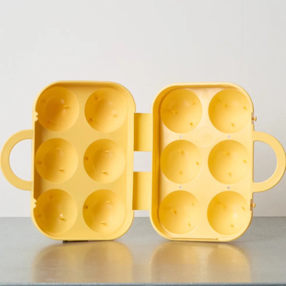 Boite porte 6 oeufs - Jaune