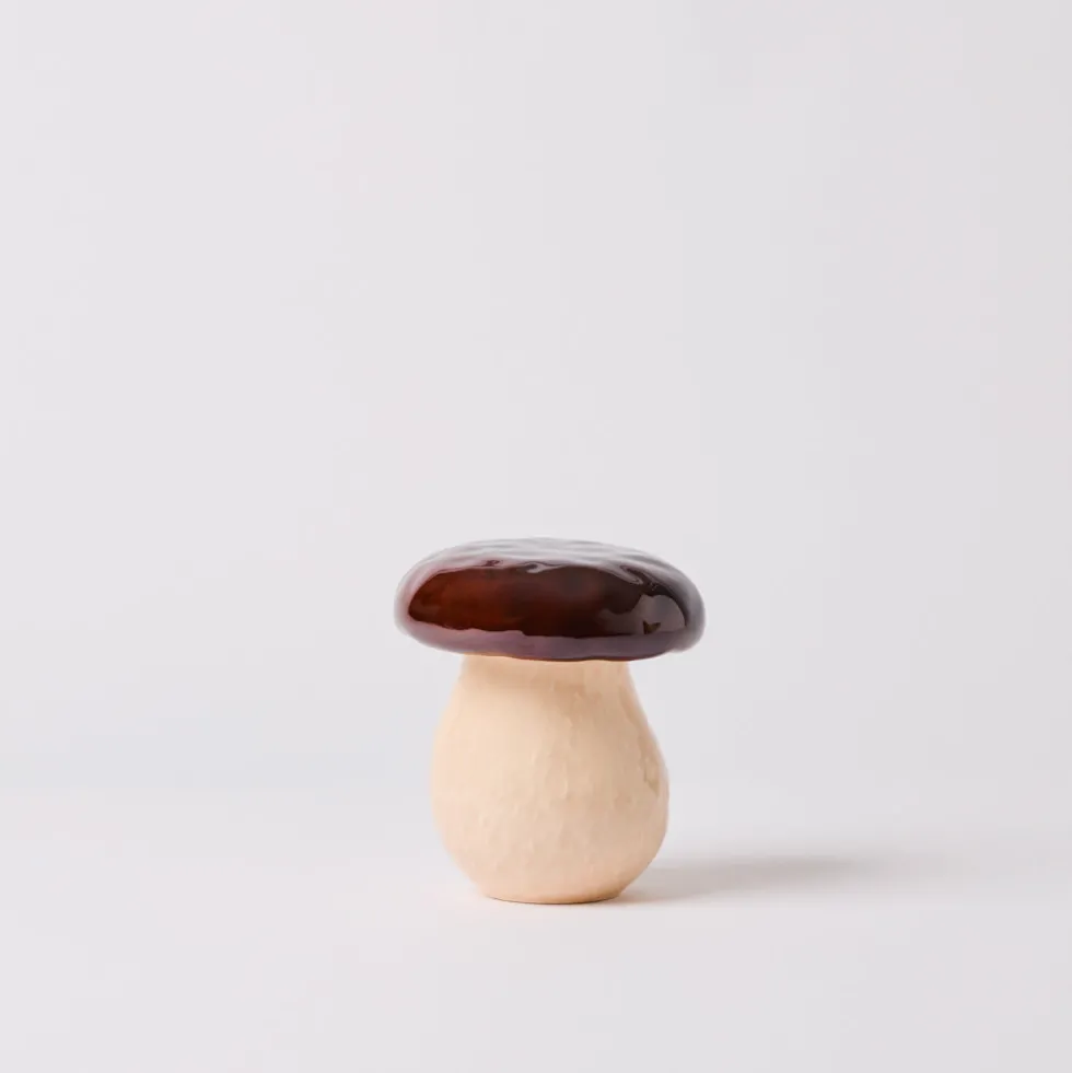 Boîte champignon en faïence