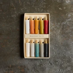 Bougies en cire de riz - Couleurs terre