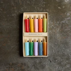 Bougies en cire de riz - Couleurs vives