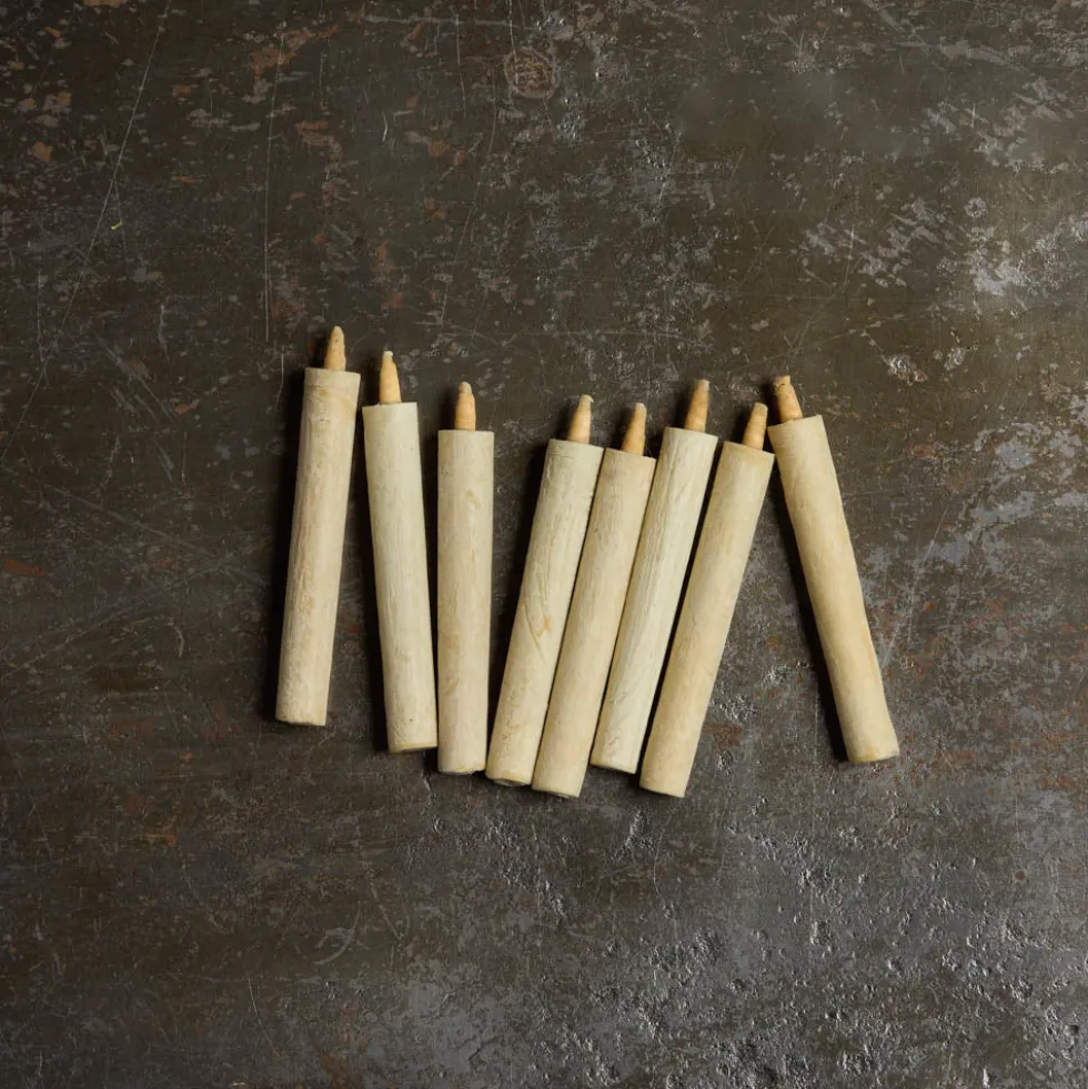 Bougies en cire de sumac - Blanches