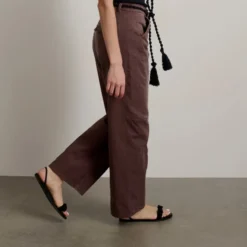 B Sides - Pantalon chino Lange Lasso - Marron Vintage Tess
