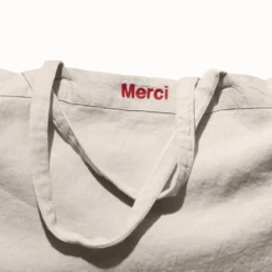 Cabas en lin lavé Merci - Pierre