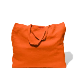 Cabas en lin lavé - Orange Zeste