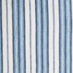 Cabas en lin lavé - Rayures Palette Bleu Primaire