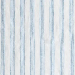 Cabas en lin lavé - Rayures Pinceau Bleu Primaire