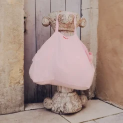Cabas en lin lavé - Rose Granité