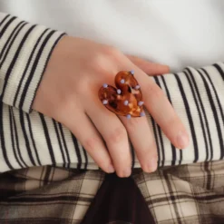 Cajal - Bague Rebel - Ambre & Violet