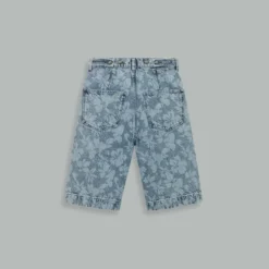 Caleb - Short Moon Hibiscus - Bleu Denim