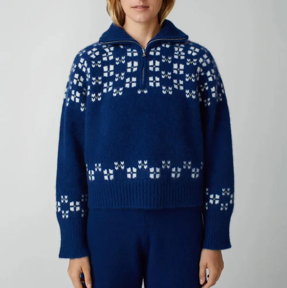 Calle Del Mar - Cardigan Winter Fair Isle - Demi zip