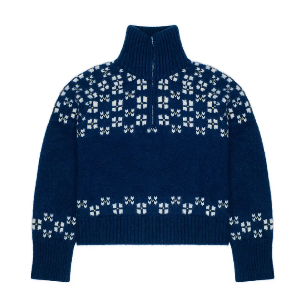 Calle Del Mar - Cardigan Winter Fair Isle - Demi zip