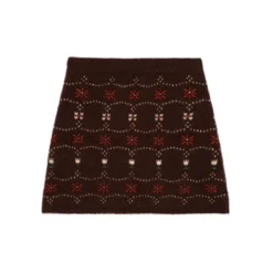 Calle Del Mar - Mini jupe Fair Isle - Chocolat